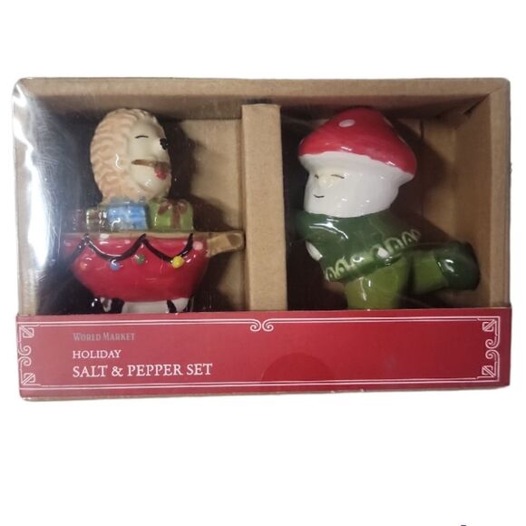 Holiday Salt & Pepper Set New in Box - Picture 1 of 3
